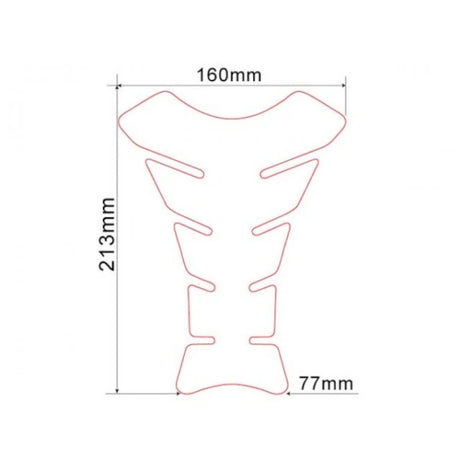 Tankpad Keiti TTR-703, Grau, Triumph T, 1-teilig, HxB 21,3x16/7,7 cm