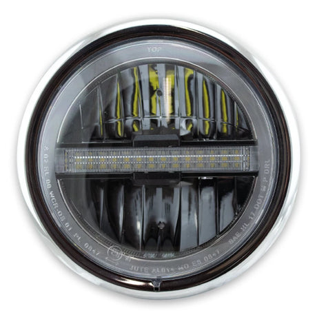 LED-Scheinwerfer HORIZON, chrom, 5 3/4 Zoll, seitliche Befestigung