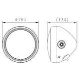 LED-Scheinwerfer HORIZON, chrom, 5 3/4 Zoll, seitliche Befestigung