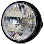 7 Zoll Scheinwerfer NEW NEVO schwarz mit LED Ring, seitliche Befestigung