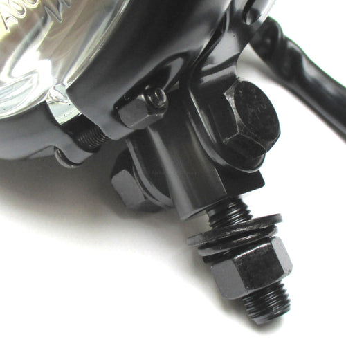 4 1/2 Zoll Scheinwerfer MINI BATES STYLE, schwarz, untere Befestigung