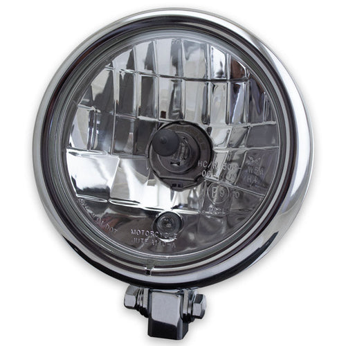 5 3/4 Zoll Scheinwerfer BULLET, verchromt, untere Befestigung