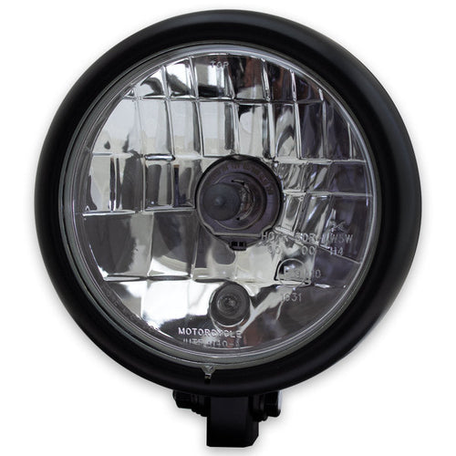 5 3/4 Zoll Scheinwerfer BULLET, schwarz matt, untere Befestigung