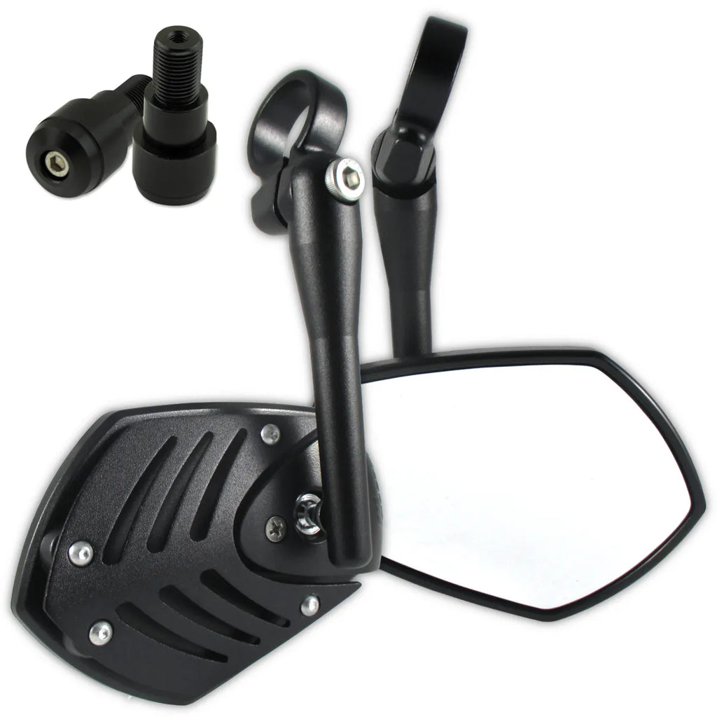 Lenkerendenspiegel Paar Progress-Line Shield schwarz, E-geprüft, Yamaha M16