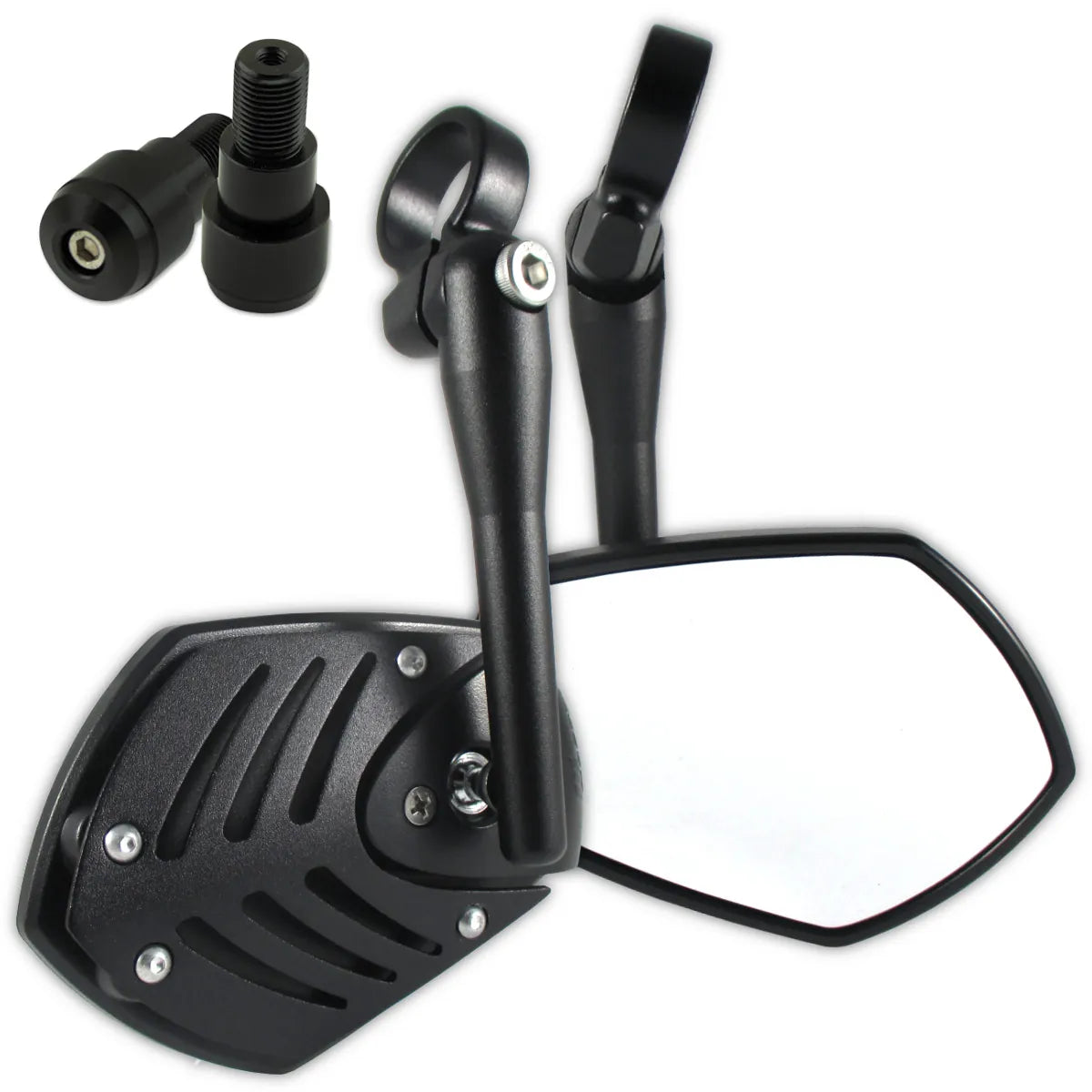 Lenkerendenspiegel Paar Progress-Line Shield schwarz, E-geprüft, Yamaha M16