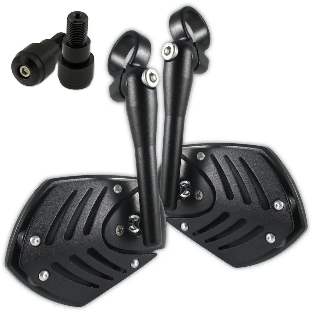 Lenkerendenspiegel Paar Progress-Line Shield schwarz, E-geprüft, Yamaha M16