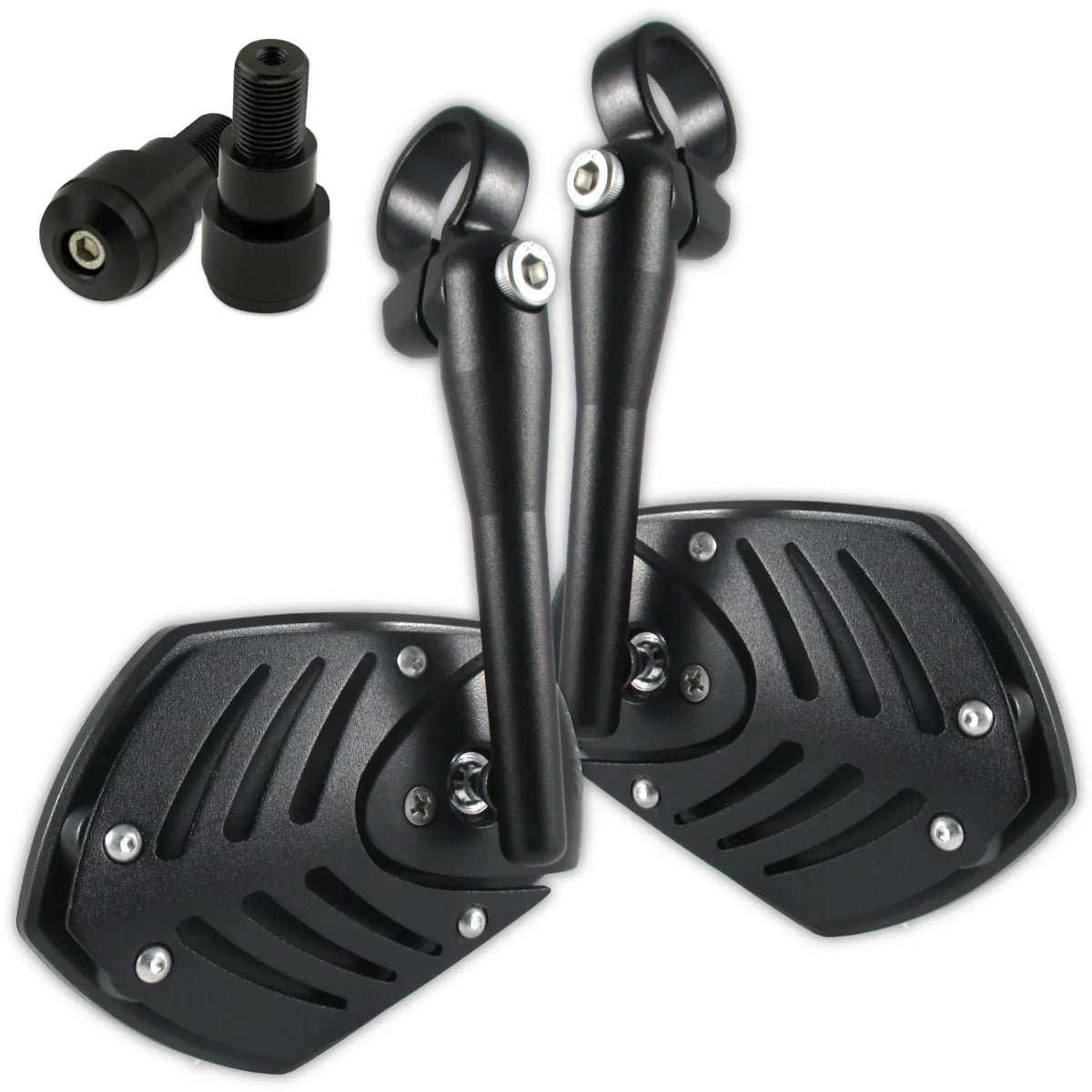 Lenkerendenspiegel Paar Progress-Line Shield schwarz, E-geprüft, Yamaha M16