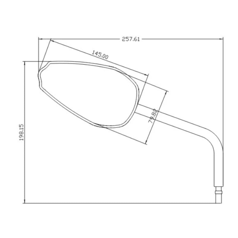 Lenkerspiegel Paar Como schwarz, Aluminium, E-geprüft, M10x1.25 Adapter