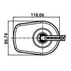 Lenkerendenspiegel D-MIRROR 5, Aufnahme Ø 30 x B 12 mm