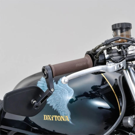 Lenkerendenspiegel Daytona D-Mirror 15, Schwarz, E-geprüft, Ø 22-30 mm