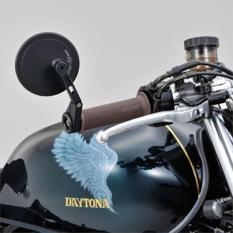 Lenkerendenspiegel Daytona D-Mirror 17, Schwarz, E-geprüft, Ø 22-30 mm