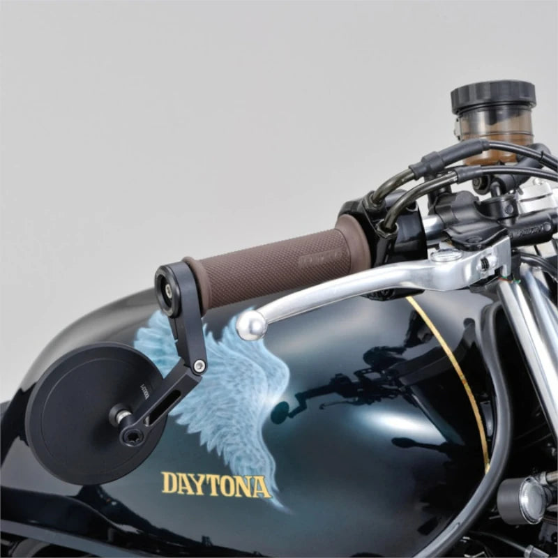 Lenkerendenspiegel Daytona D-Mirror 17, Schwarz, E-geprüft, Ø 22-30 mm