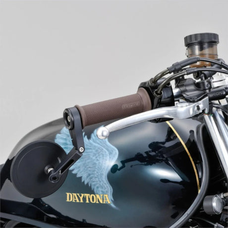 Lenkerendenspiegel Daytona D-Mirror 17, Schwarz, E-geprüft, Ø 22-30 mm