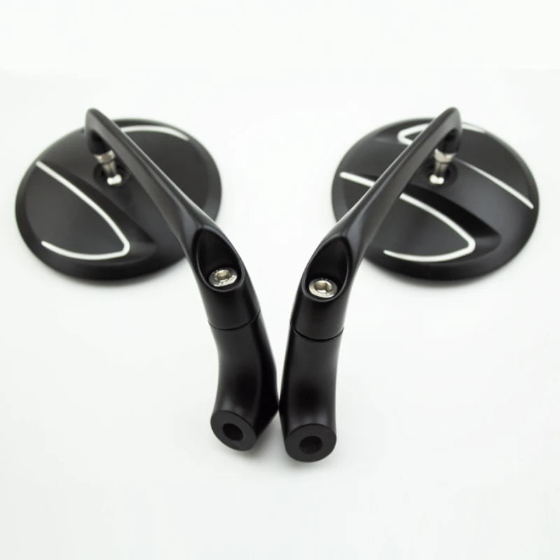 Lenkerspiegel Paar Ego 4 schwarz, Aluminium, E-geprüft, M10 & M8 Adapter