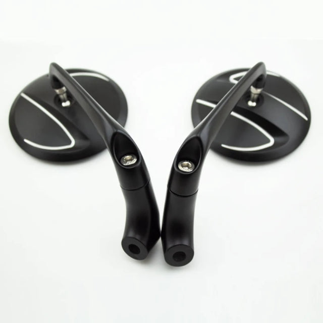 Lenkerspiegel Paar Ego 4 schwarz, Aluminium, E-geprüft, M10 & M8 Adapter