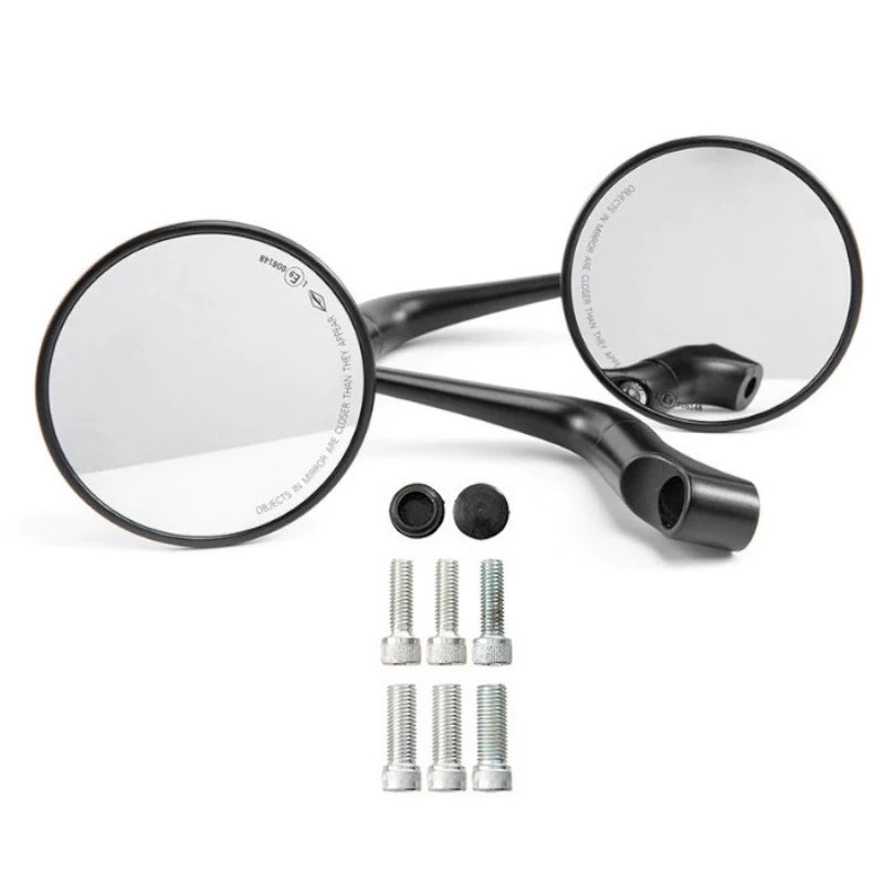 Lenkerspiegel Paar Ego 4 schwarz, Aluminium, E-geprüft, M10 & M8 Adapter