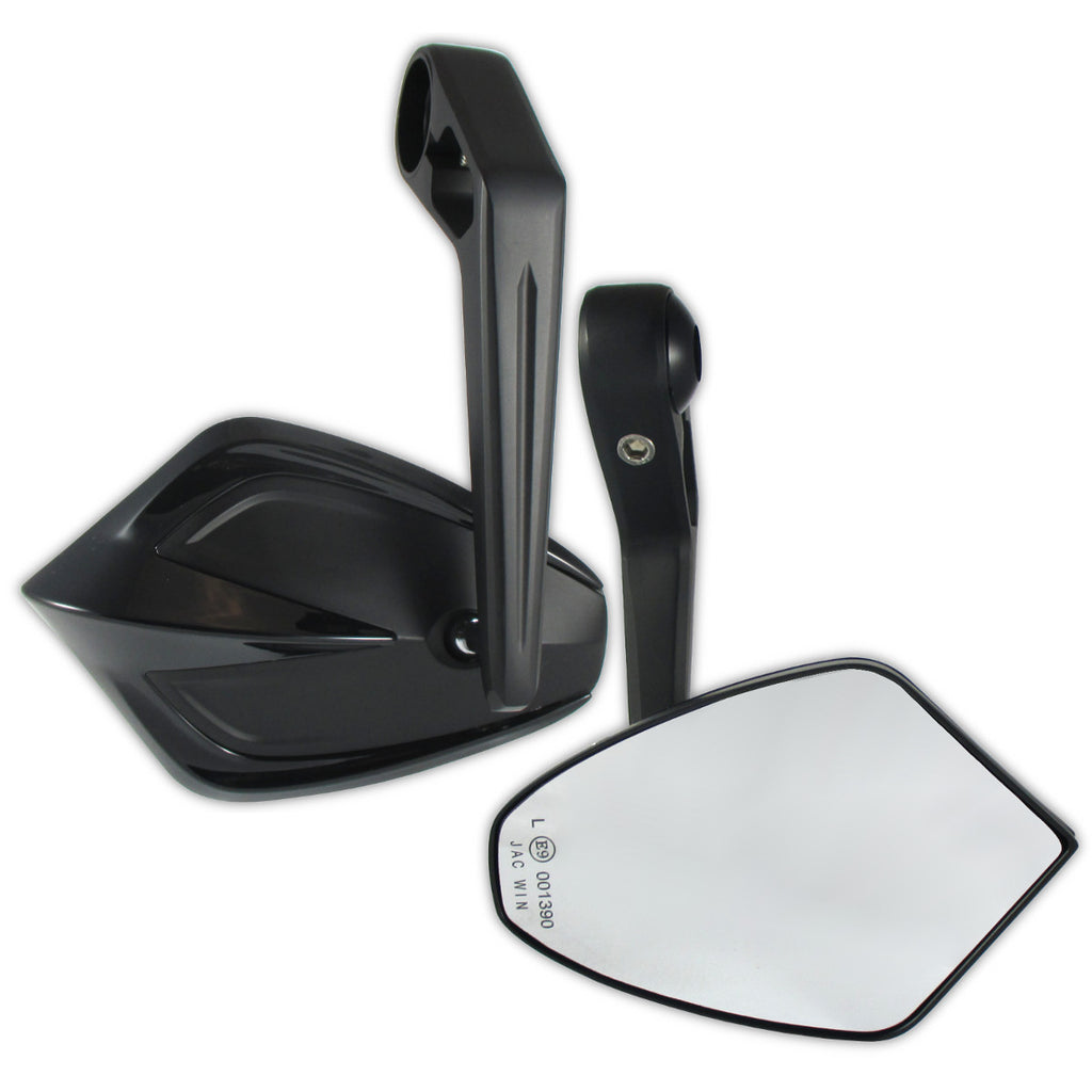 Lenkerendenspiegel Paar Progress-Line Move, Schwarz, E-geprüft, für M6 Schrauben