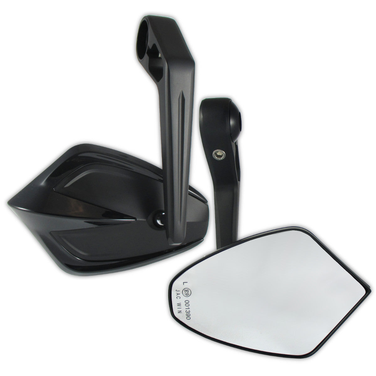 Lenkerendenspiegel Paar Progress-Line Move, Schwarz, E-geprüft, für M6 Schrauben