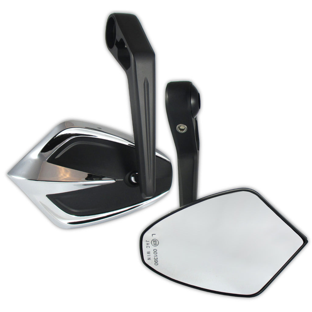 Lenkerendenspiegel Paar Progress-Line Move, Chrom, E-geprüft, für M6 Schrauben