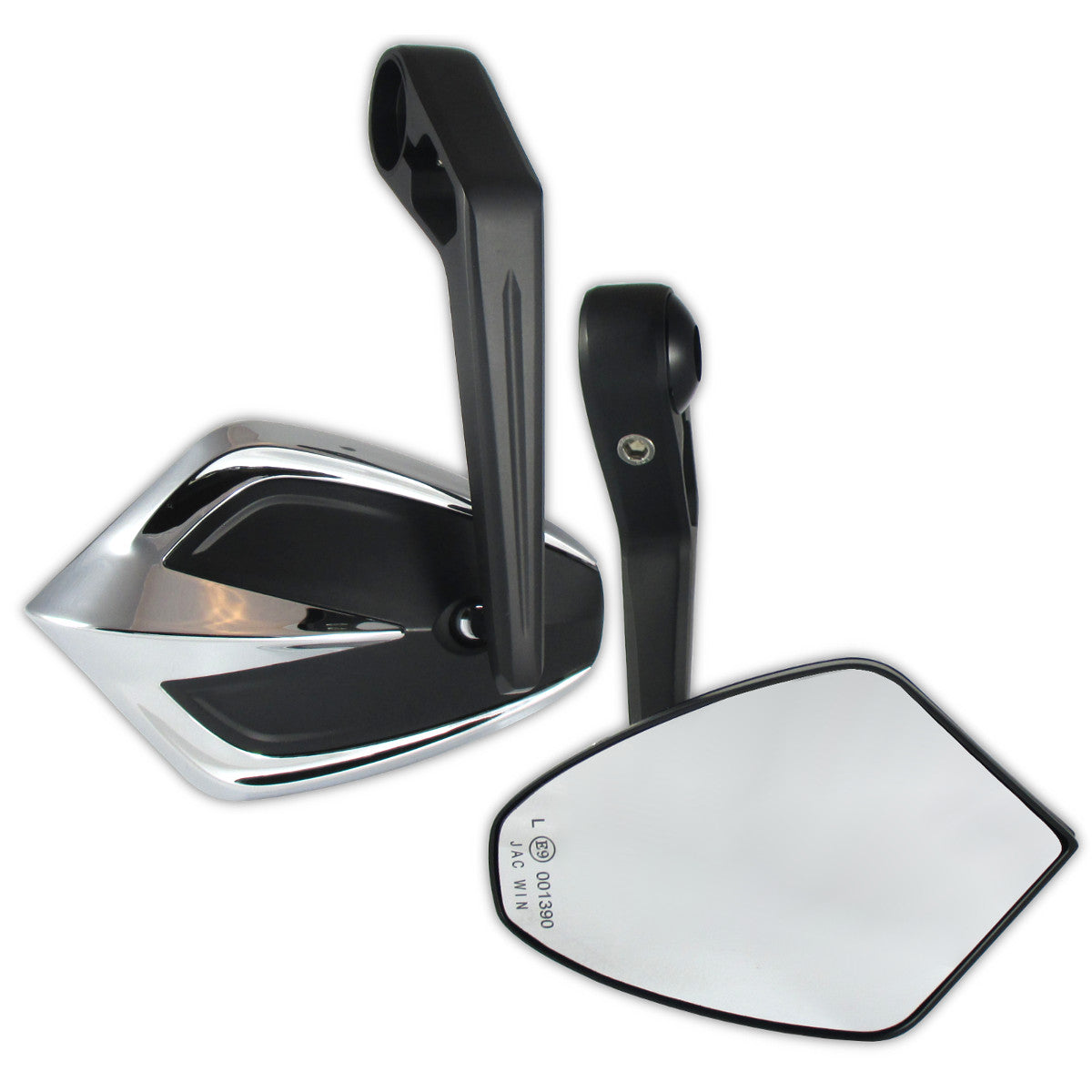 Lenkerendenspiegel Paar Progress-Line Move, Chrom, E-geprüft, für M6 Schrauben