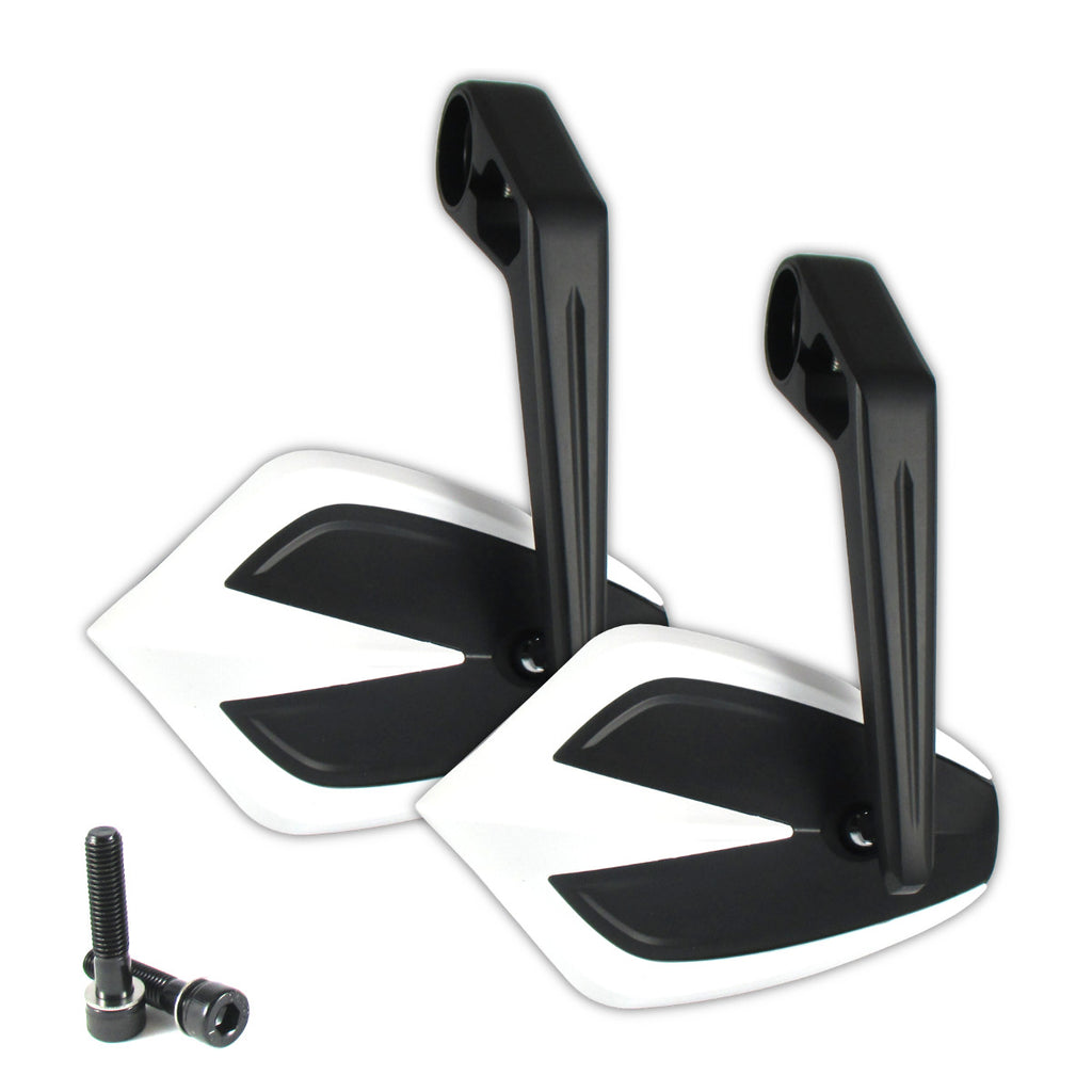 Lenkerendenspiegel Paar Progress-Line Move, Weiß, E-geprüft, für Kawasaki M8