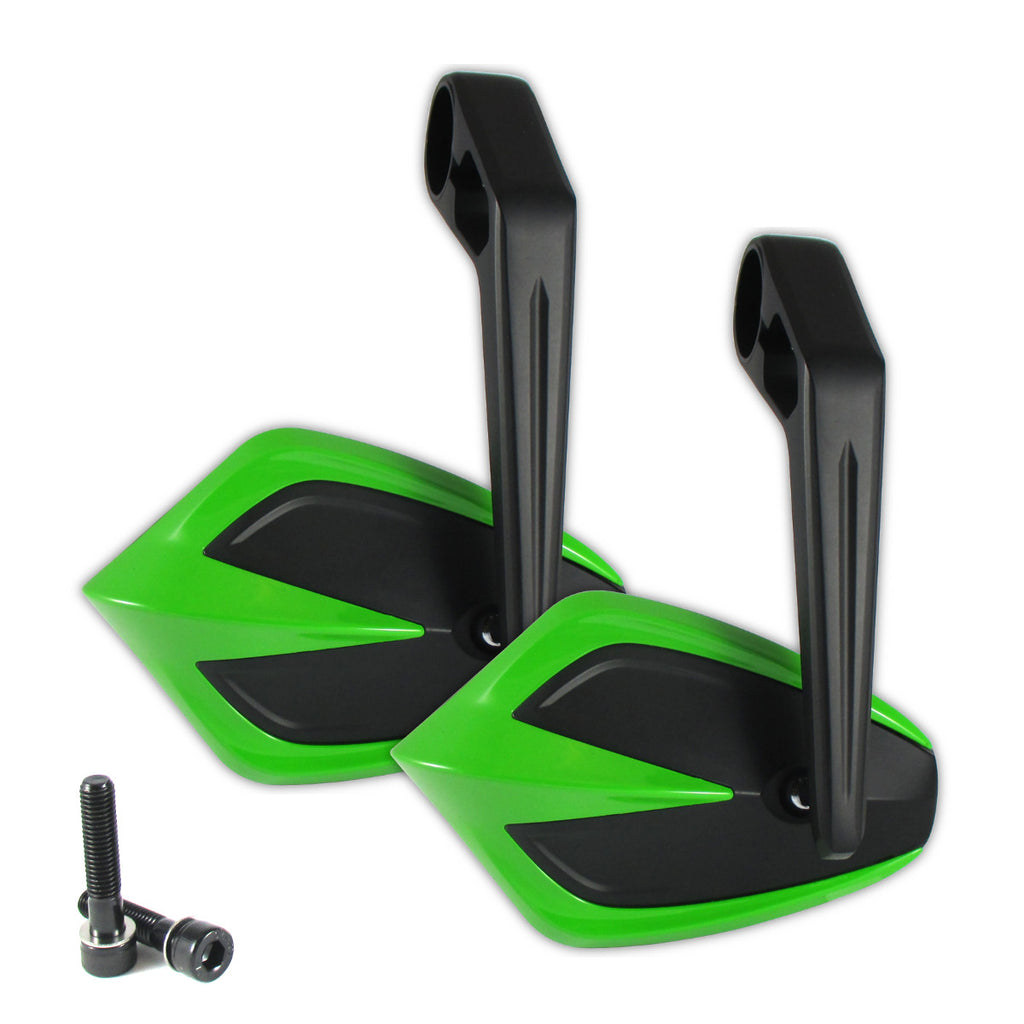 Lenkerendenspiegel Paar Progress-Line Move, Grün, E-geprüft, für Kawasaki M8