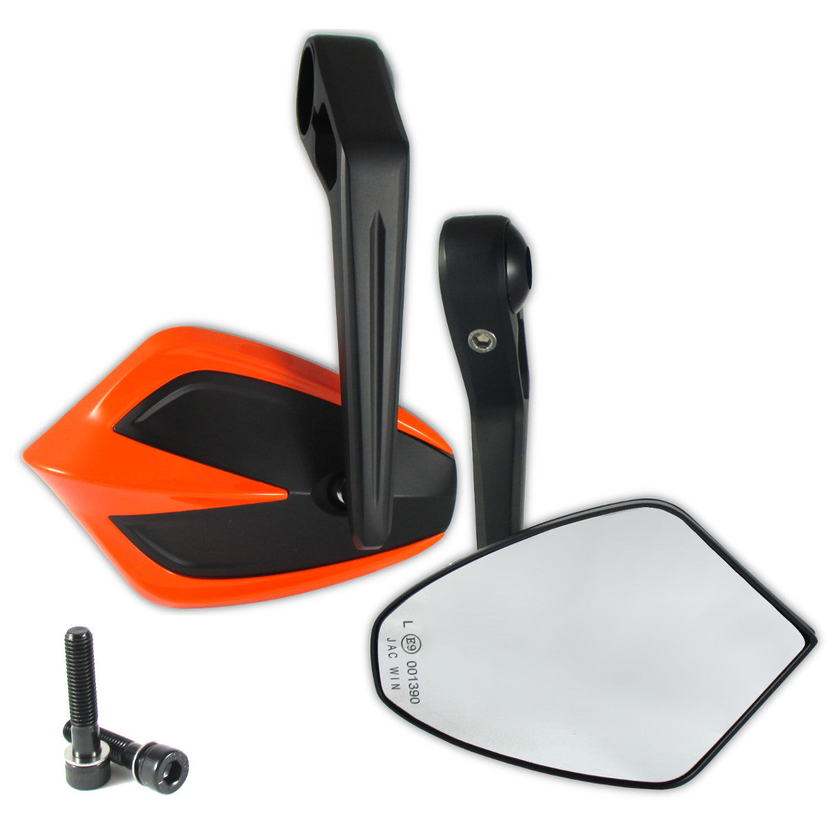 Lenkerendenspiegel Paar Progress-Line Move, Orange, E-geprüft, für Kawasaki M8
