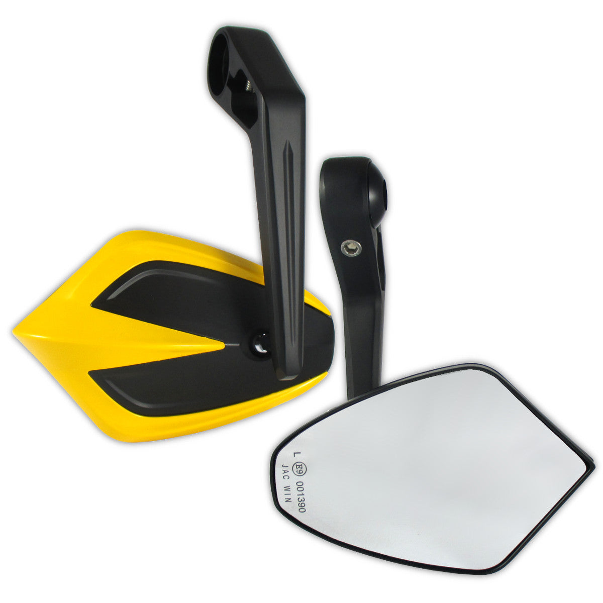 Lenkerendenspiegel Paar Progress-Line Move, Gelb, E-geprüft, für M6 Schrauben