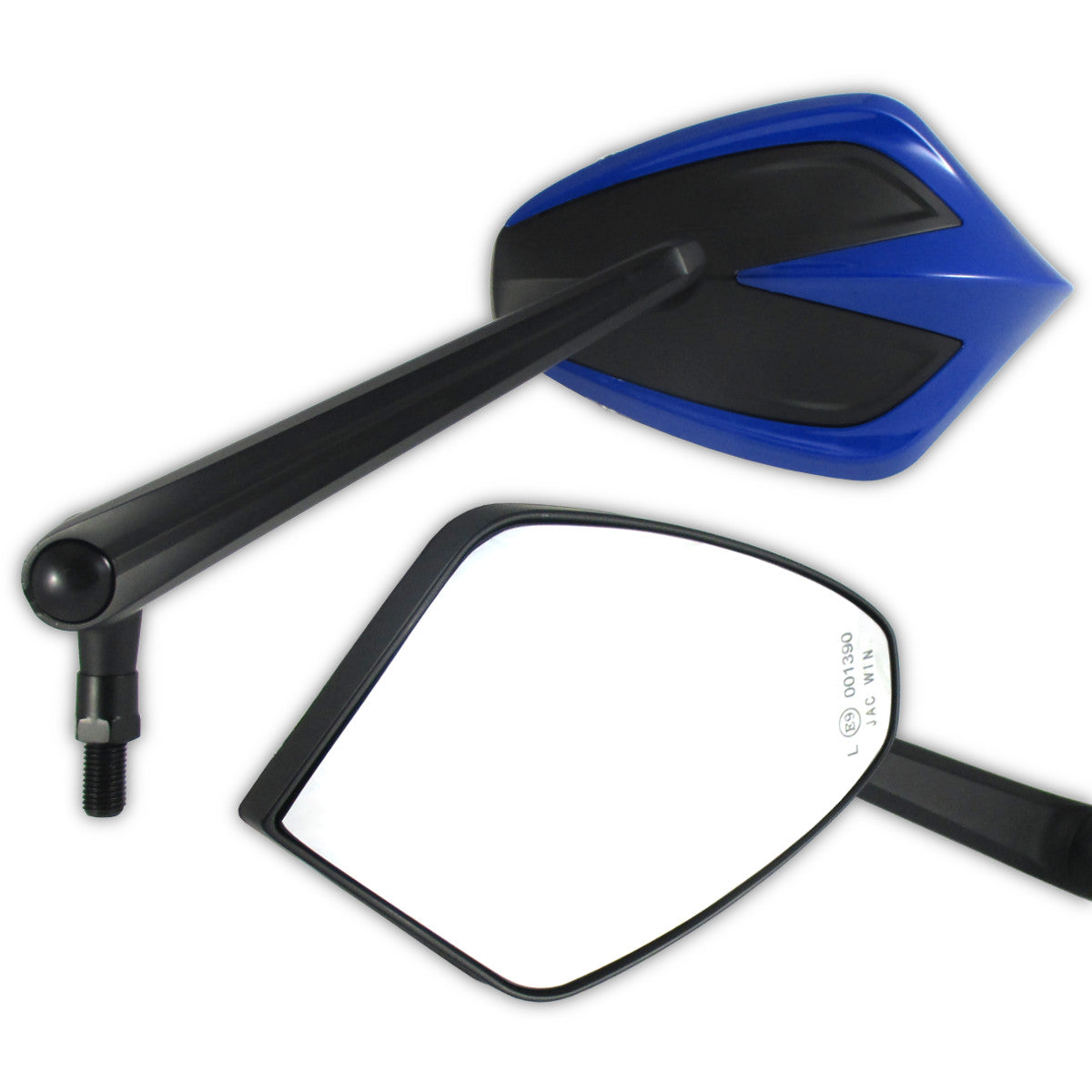 Lenkerspiegel Paar Progress-Line Move, Blau, Alu & ABS, E-geprüft, M10 Gewinde