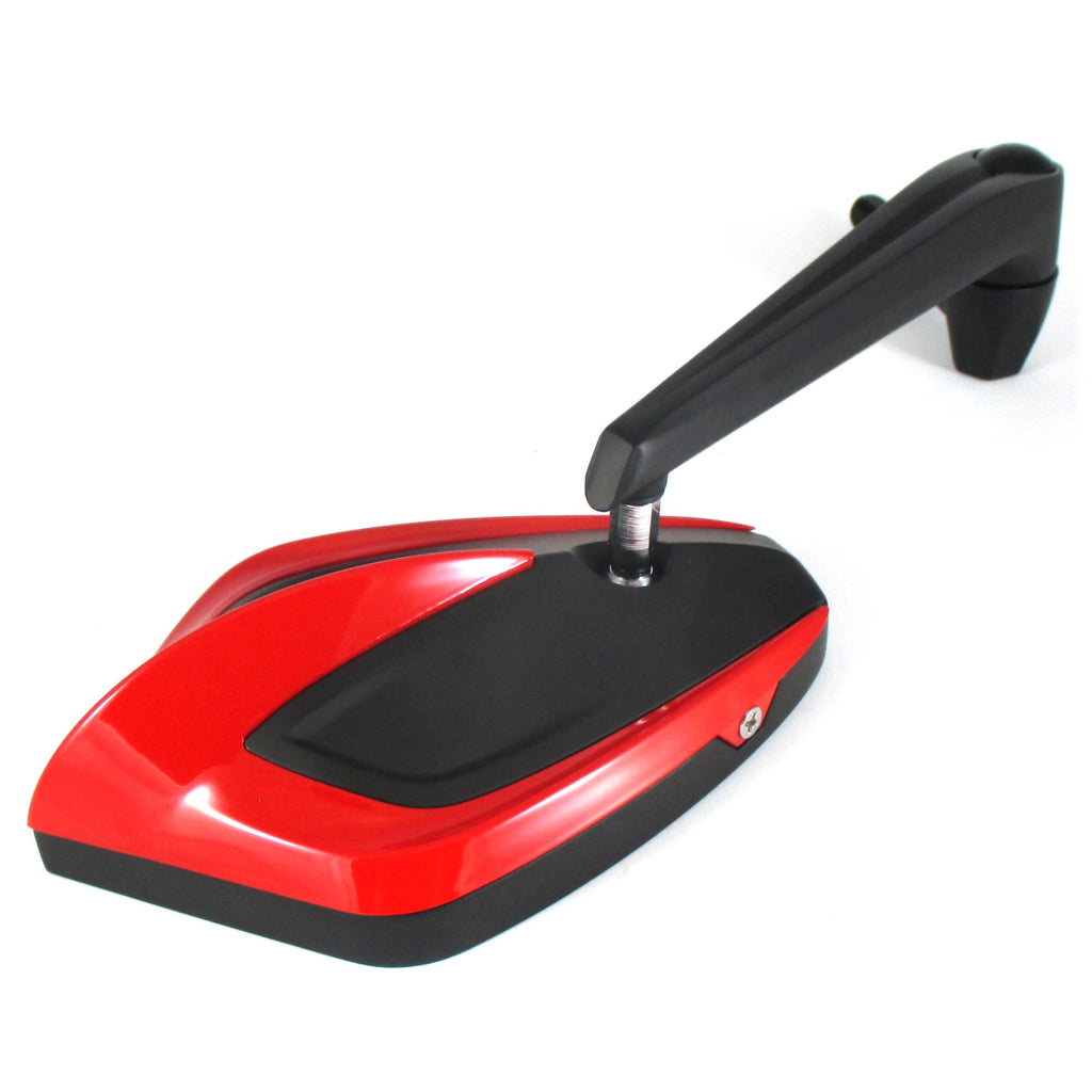 Lenkerspiegel Paar Progress-Line Move, Rot, Alu & ABS, E-geprüft, M10 Gewinde