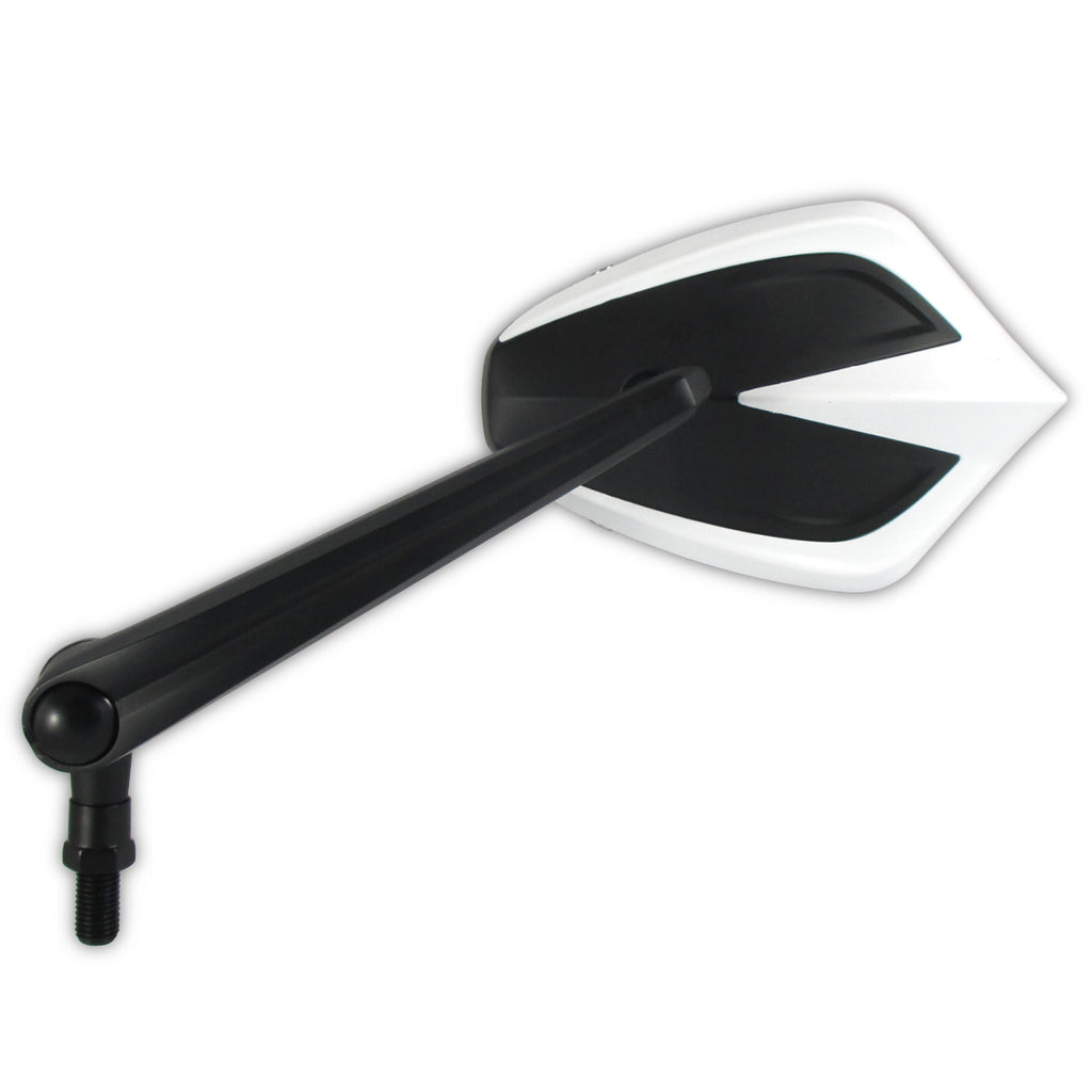 Lenkerspiegel Paar Progress-Line Move, Weiß, Alu & ABS, E-geprüft, M10 Gewinde