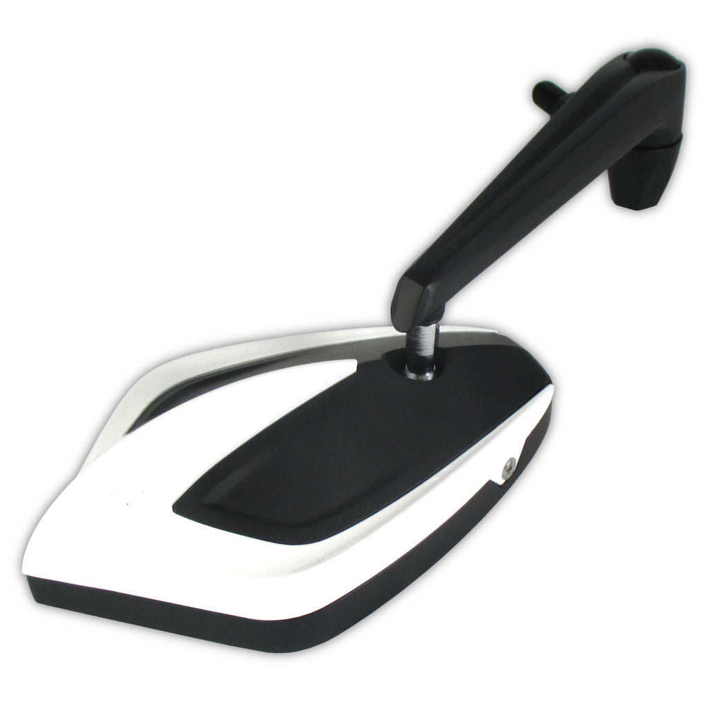 Lenkerspiegel Paar Progress-Line Move, Weiß, Alu & ABS, E-geprüft, M10 Gewinde