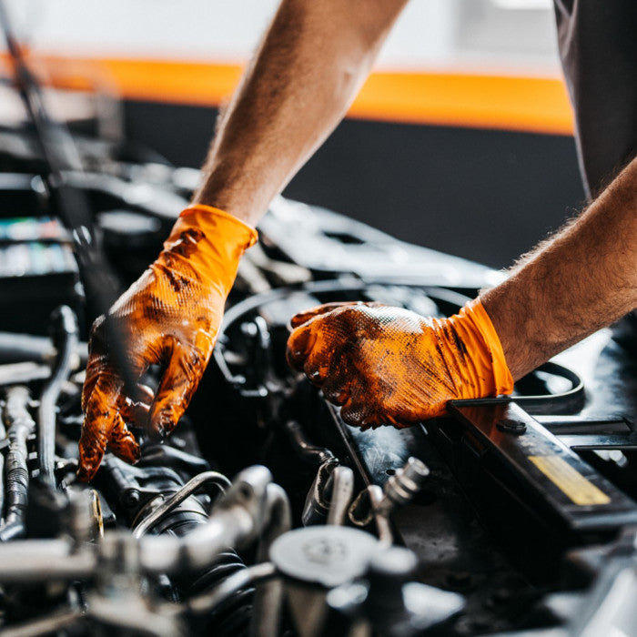 Einweghandschuhe Nitril GRIPPAZ  orange, 50 Stück