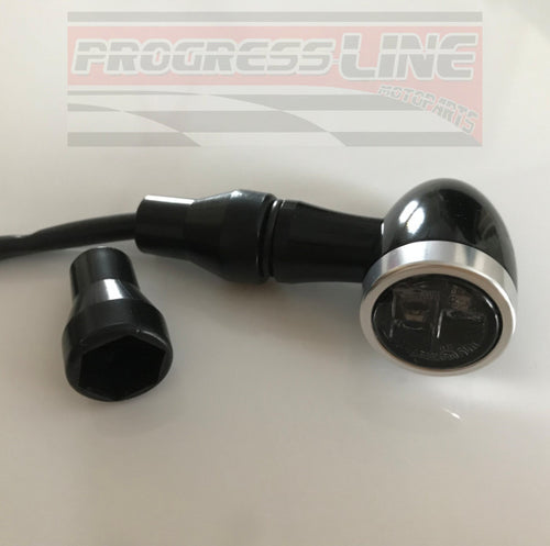 Blinker Abdeckhülsen Set Progress-Line Schwarz für M8 Gewinde 4 Stück