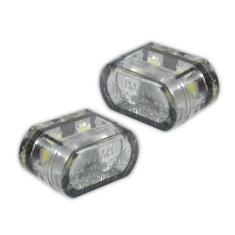 LED Einbaupositionslichter Micro Heat, Klares Glas, 12V/1W LED´s , E-Geprüft