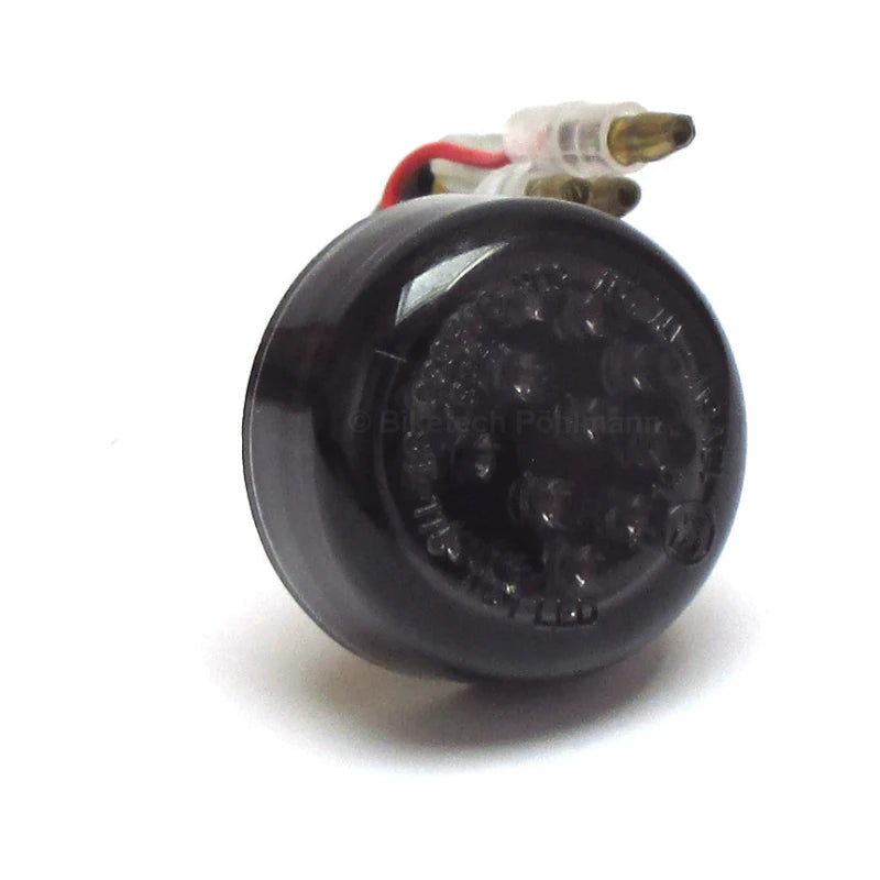 LED-Rücklicht Trenta schwarz, Getönt, Ø 30 mm, E-geprüft, 12V/1W