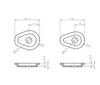Blinker Montageplatten für Yamaha Modelle, ABS