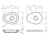 Blinker Montageplatten für Suzuki Modelle, ABS
