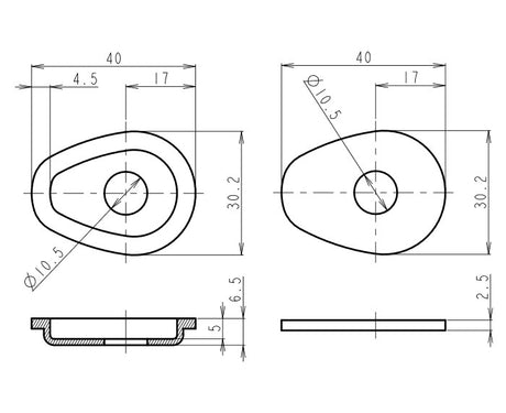 Blinker Montageplatten für Suzuki Modelle, ABS