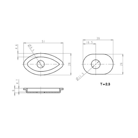 Blinker Montageplatten für Honda Modelle, ABS