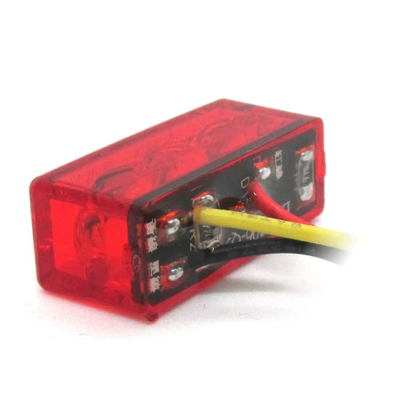 LED-Einbaurücklicht Progress-Line Brick, Rot, 27x10 mm, E-geprüft, 12V/1W