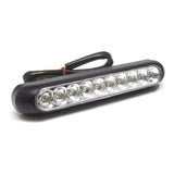 LED-Rücklicht Line schwarz, Glas klar, 129x21 mm, mit KZL, E-geprüft, 12V/1W