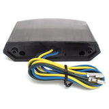 LED-Rücklicht Teramo schwarz, Getönt, 110x27 mm, mit KZL, E-geprüft, 12V/1,1W