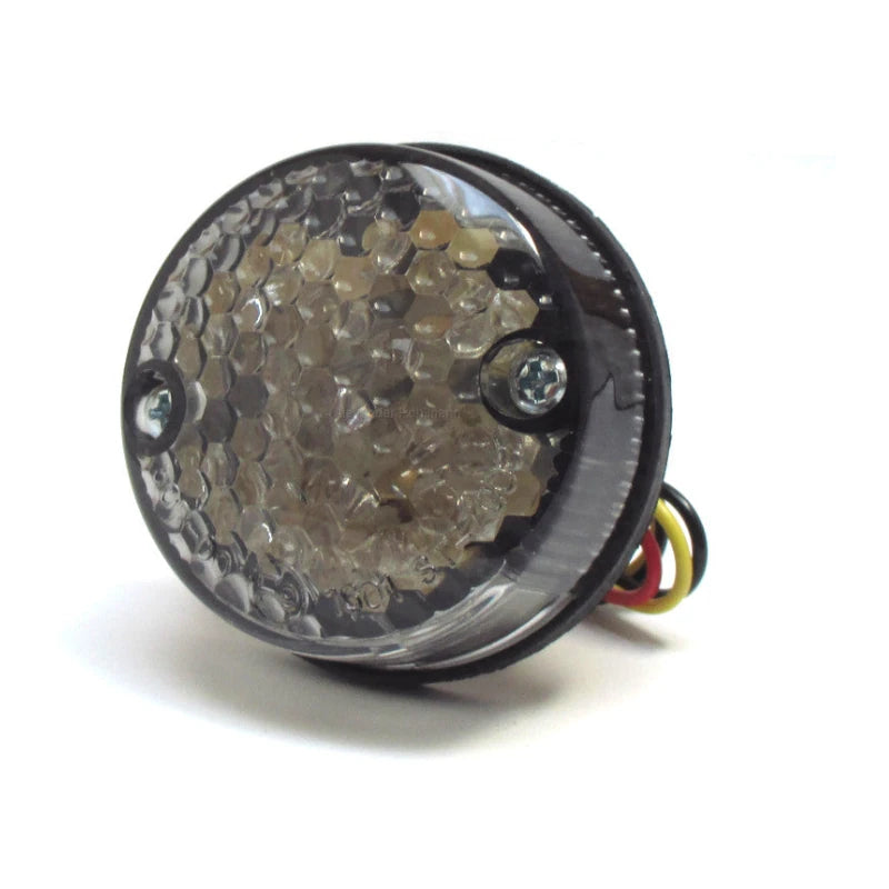 LED-Rücklicht Rund, Getönt, Ø 60 mm, mit KZL, E-geprüft, Gummiabdeckung