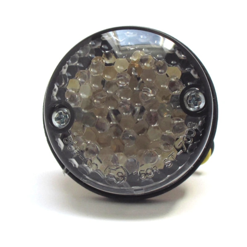 LED-Rücklicht Rund, Getönt, Ø 60 mm, mit KZL, E-geprüft, Gummiabdeckung