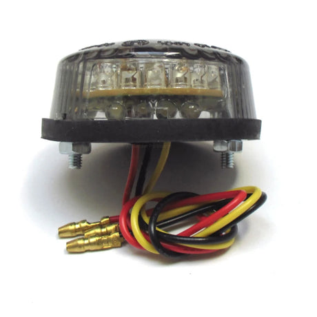 LED-Rücklicht Rund, Getönt, Ø 60 mm, mit KZL, E-geprüft, Gummiabdeckung