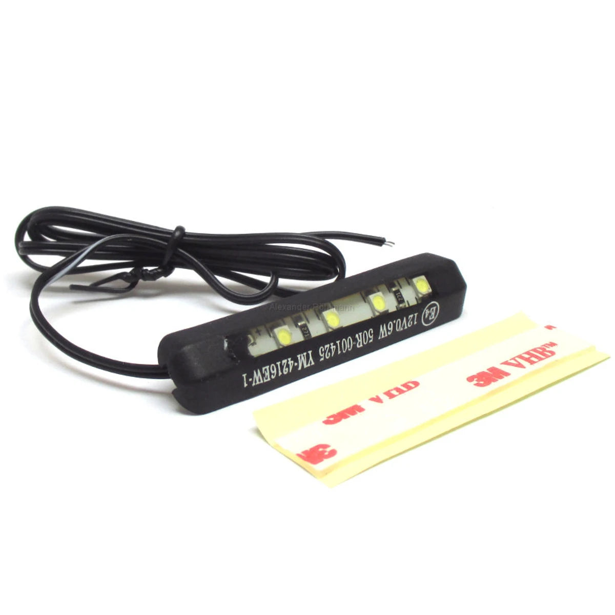 LED Kennzeichenbeleuchtung Progress Line Flex, Biegsam, Schwarz, E-geprüft