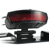 Rücklicht mit Kennzeichenhalter Light Guide schwarz, Rot, KZL, E-geprüft, 12V/1W