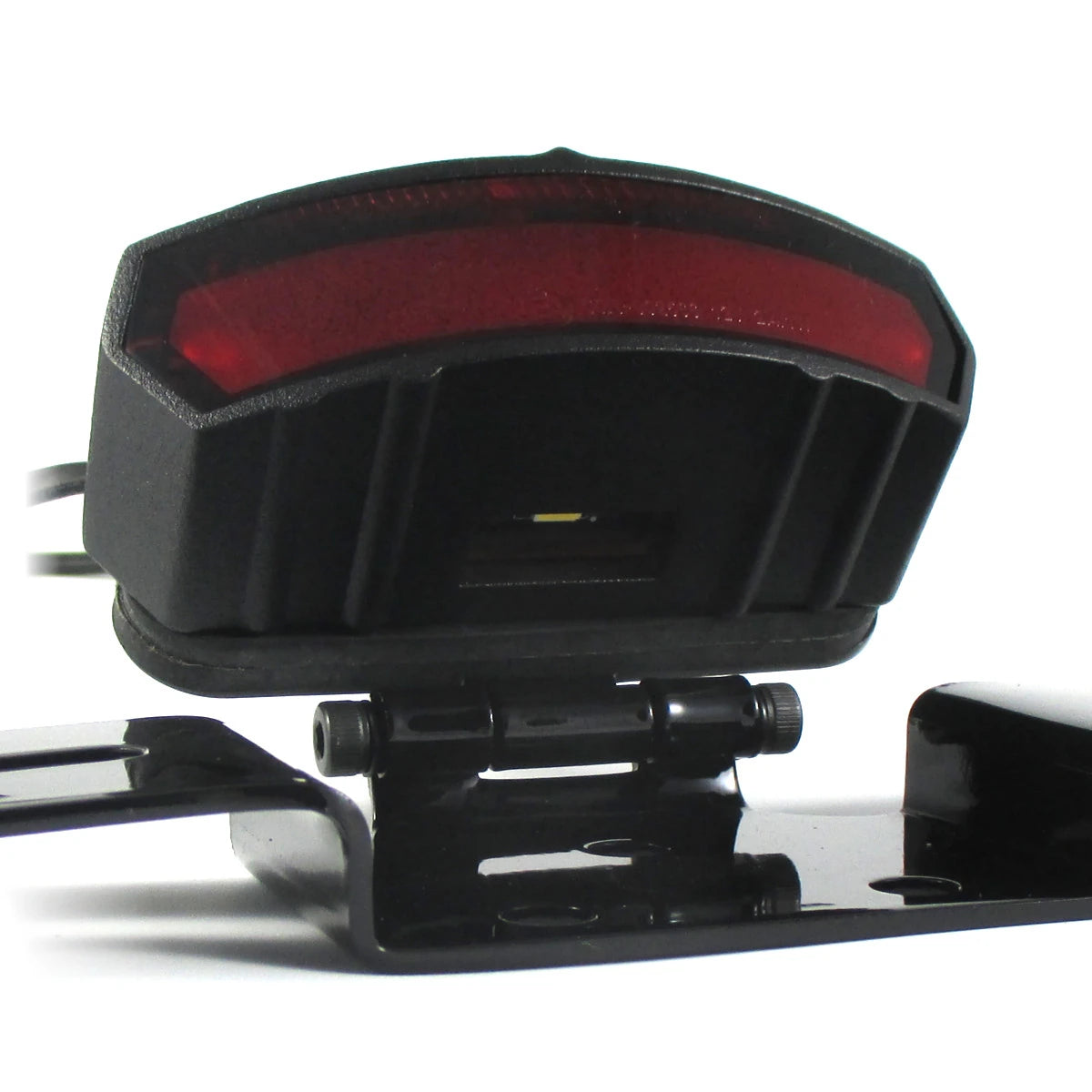 Rücklicht mit Kennzeichenhalter Light Guide schwarz, Rot, KZL, E-geprüft, 12V/1W