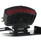 Rücklicht mit Kennzeichenhalter Light Guide schwarz, Rot, KZL, E-geprüft, 12V/1W